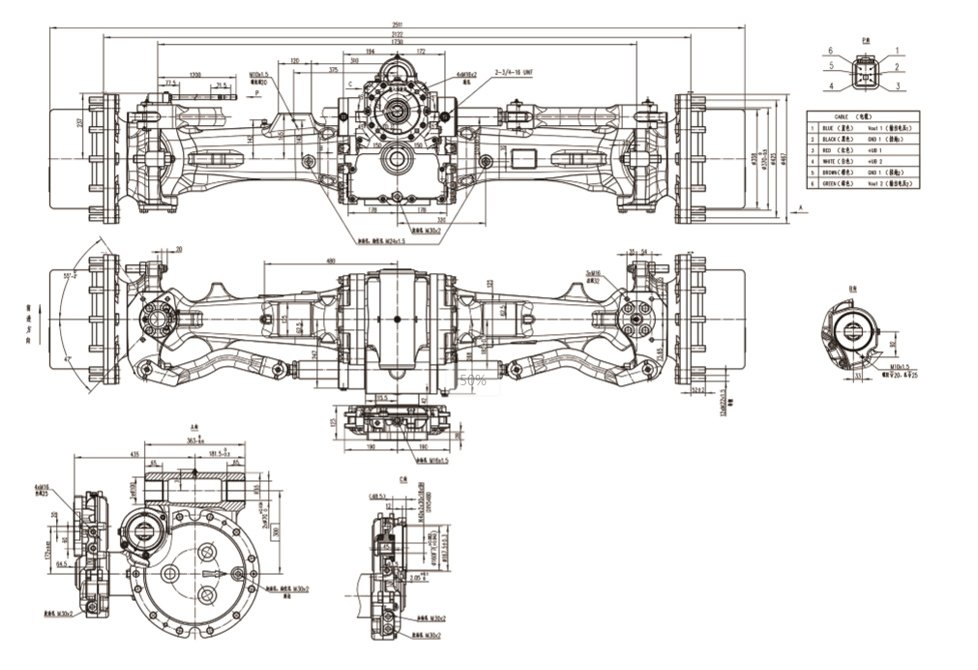 4M6 COTTON PICKER AXLE