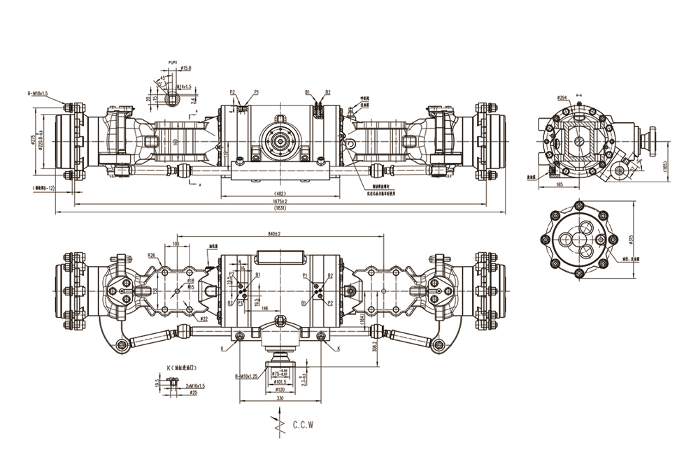 WJ5Q、WJ5H TRACKLESS RUBBER WHEEL AXLE
