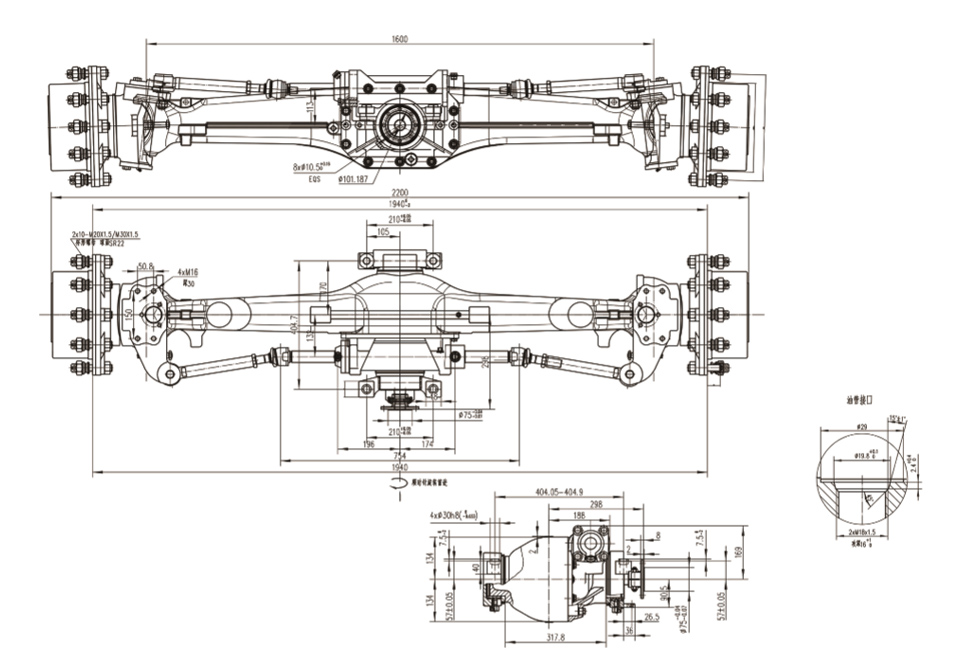 YT160-220 SERIES DRIVE AXLE