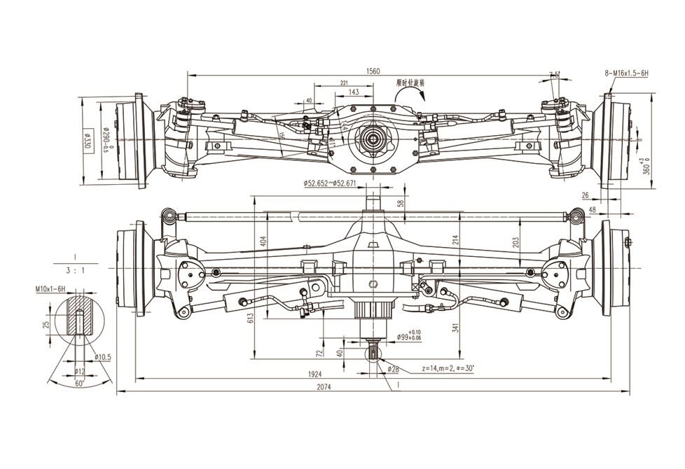 YT60-160 SERIES DRIVE AXLE